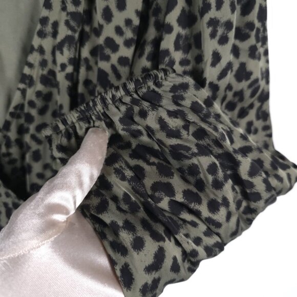 NWT GOOD AMERICAN SAGE‎ LEOPARD WRAP DRESS GDW0042 Size 1 - Picture 6 of 16